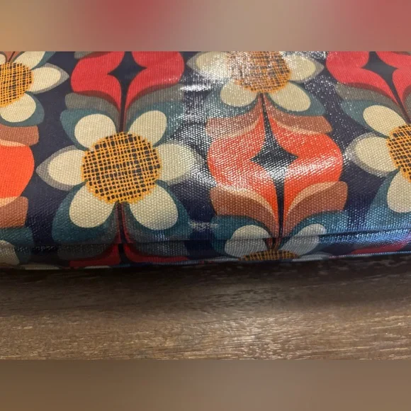 🔑 Vintage Fossil Key-Per • Coated Canvas Mod Floral Laptop Bag - Picture 7 of 9